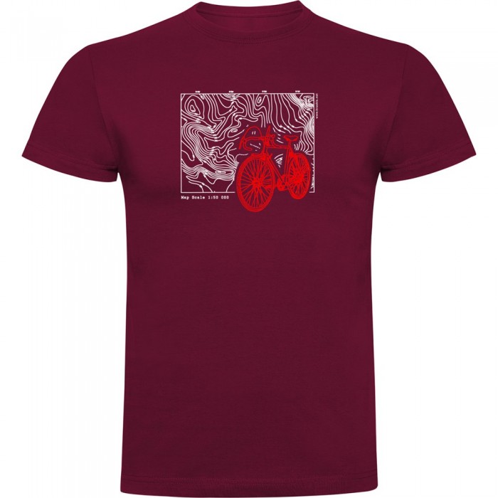 [해외]KRUSKIS Topographic 반팔 티셔츠 1139293195 Dark Red