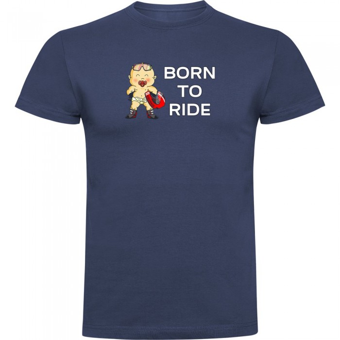 [해외]KRUSKIS Born To Ride 반팔 티셔츠 9139291775 Denim Blue