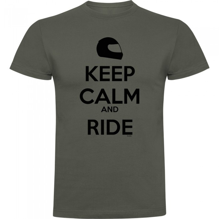 [해외]KRUSKIS Keep Calm And Ride 반팔 티셔츠 9139292442 Dark Army Green