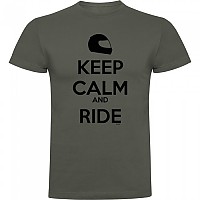 [해외]KRUSKIS 반팔 티셔츠 Keep Calm And Ride 9139292442 Dark Army Green