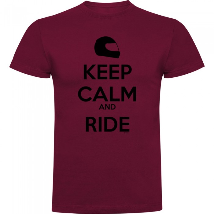 [해외]KRUSKIS Keep Calm And Ride 반팔 티셔츠 9139292443 Dark Red