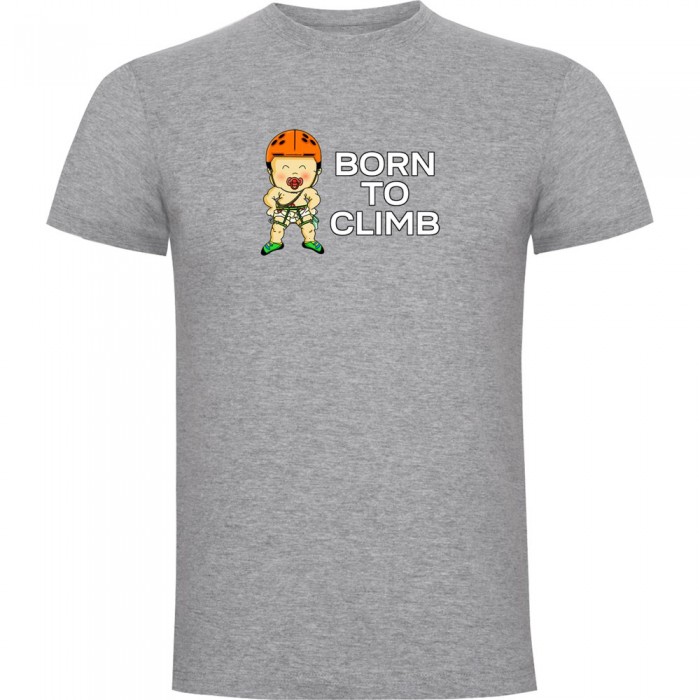 [해외]KRUSKIS Born To Climb 반팔 티셔츠 4139291745 Heather Grey