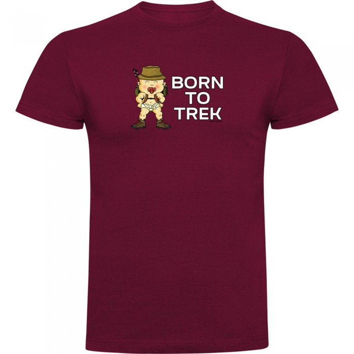 [해외]KRUSKIS Born To Trek 반팔 티셔츠 4139291815 Dark Red