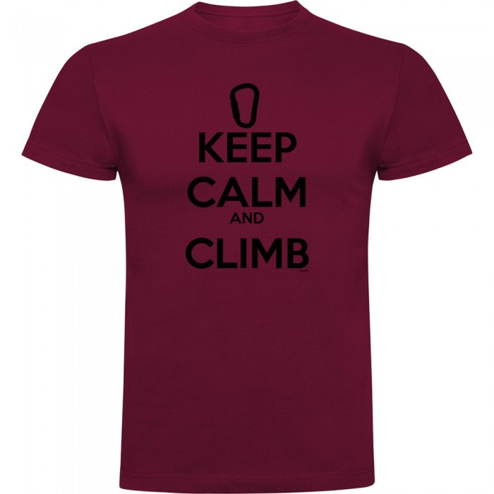 [해외]KRUSKIS Keep Calm And Climb 반팔 티셔츠 4139292423 Dark Red
