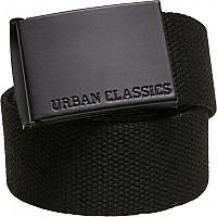 [해외]URBAN CLASSICS 컬러 캔버스 버클 벨트 14138453660 Black