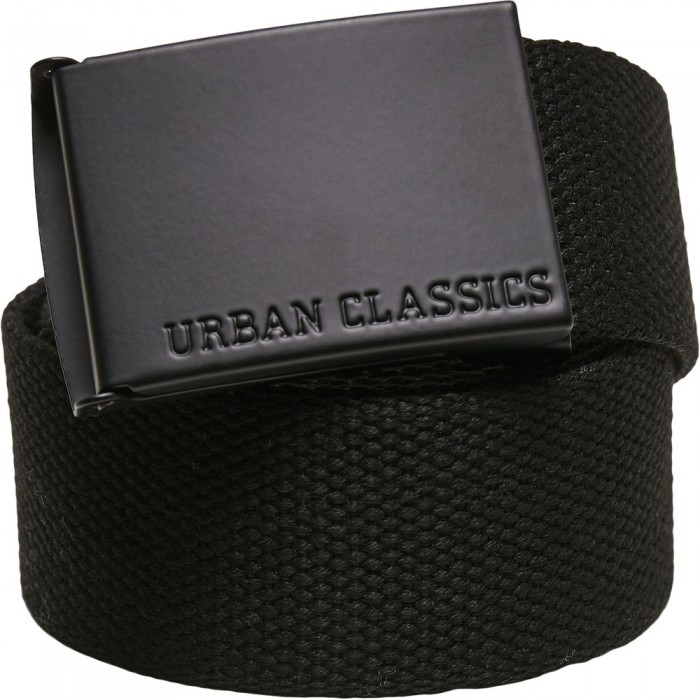 [해외]URBAN CLASSICS 벨트 Urban Classics Coloured Buckle Canvas 14138677815 Black