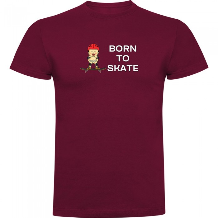 [해외]KRUSKIS 반팔 티셔츠 Born To Skate 14139291783 Dark Red