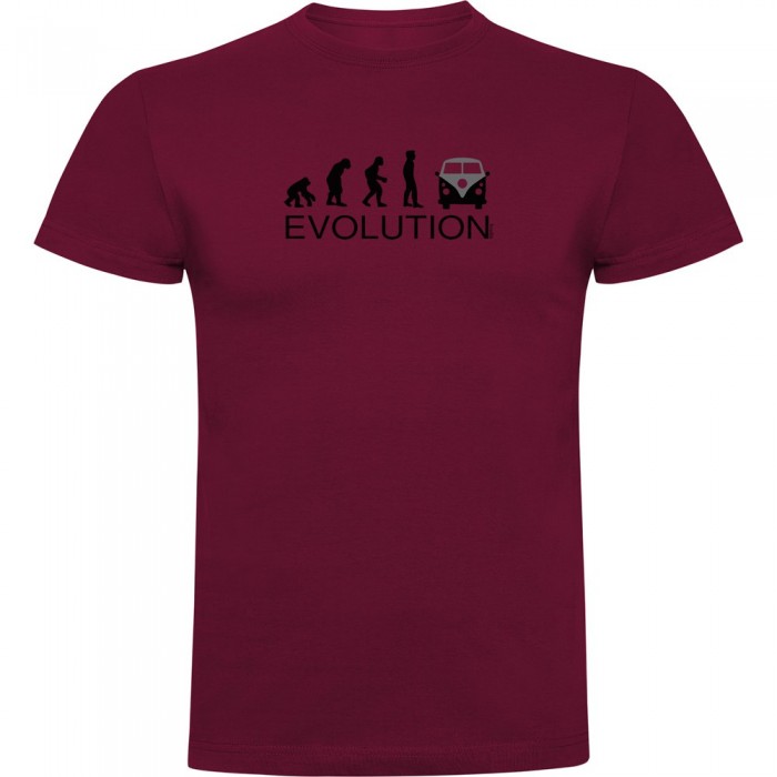 [해외]KRUSKIS Evolution Surf California Van 반팔 티셔츠 14139292075 Dark Red