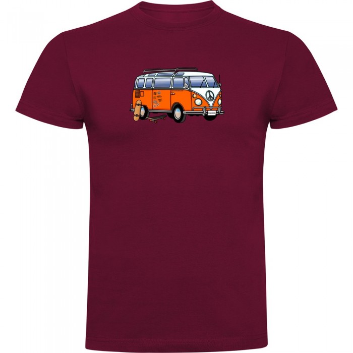 [해외]KRUSKIS Hippie Van Skate 반팔 티셔츠 14139292315 Dark Red