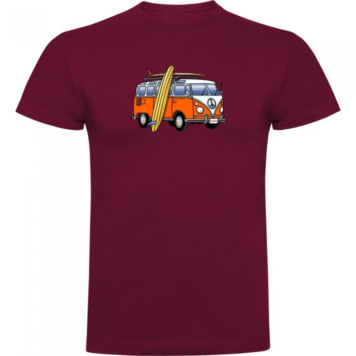 [해외]KRUSKIS 반팔 티셔츠 Surf Hippie Van Surf 14139293139 Dark Red