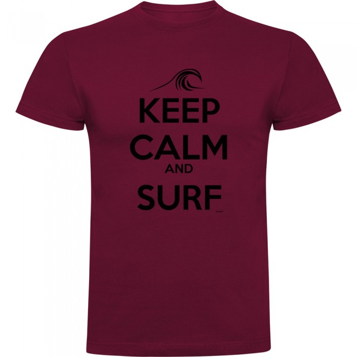 [해외]KRUSKIS 반팔 티셔츠 Surf Keep Calm And Surf 14139293143 Dark Red