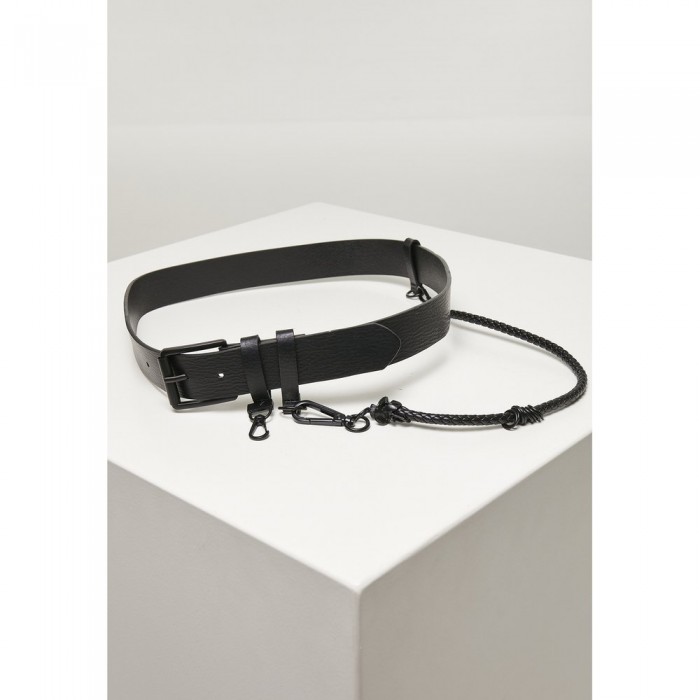 [해외]URBAN CLASSICS 벨트 Urban Classics Imitation Leather With Key Chain 138677801 Black