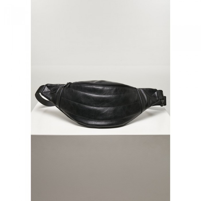 [해외]URBAN CLASSICS Puffer Imitation Leather Shoulder 허리 가방 138680605 Black