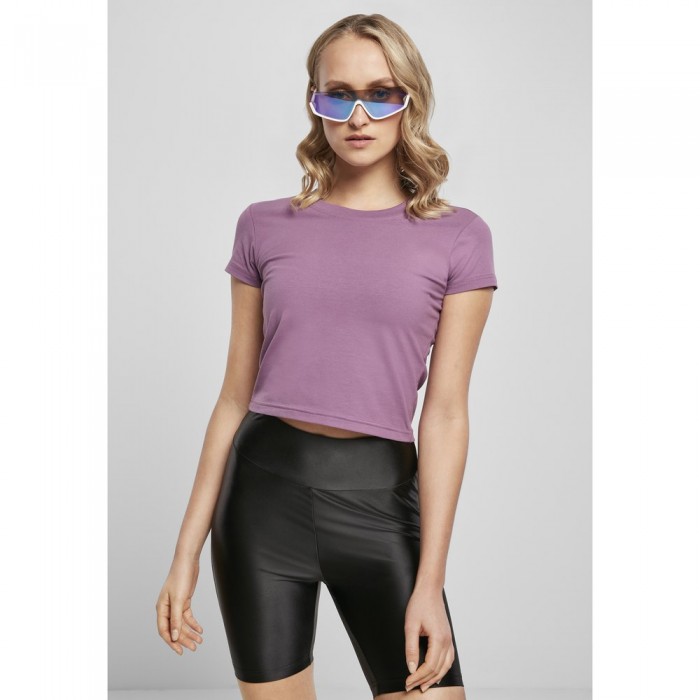 [해외]URBAN CLASSICS Stretch Cropped 반팔 티셔츠 138452947 Purple