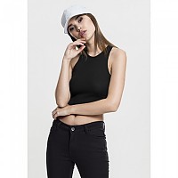 [해외]URBAN CLASSICS Crop Rib 민소매 티셔츠 138453069 Black