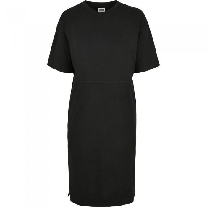 [해외]URBAN CLASSICS Dress Organic Oversized Slit 반팔 티셔츠 138556894 Black