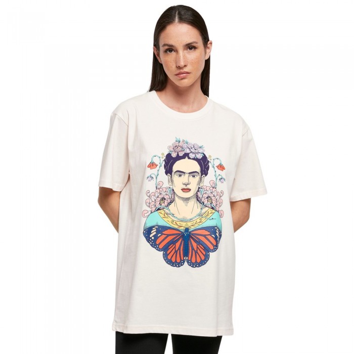 [해외]URBAN CLASSICS Ladies Frida Kahlo Butterfly 티셔츠 138556989 Pink Marshmallow