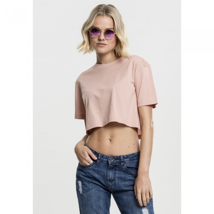 [해외]URBAN CLASSICS 숏 Oversized 반팔 티셔츠 138557254 Light Pink