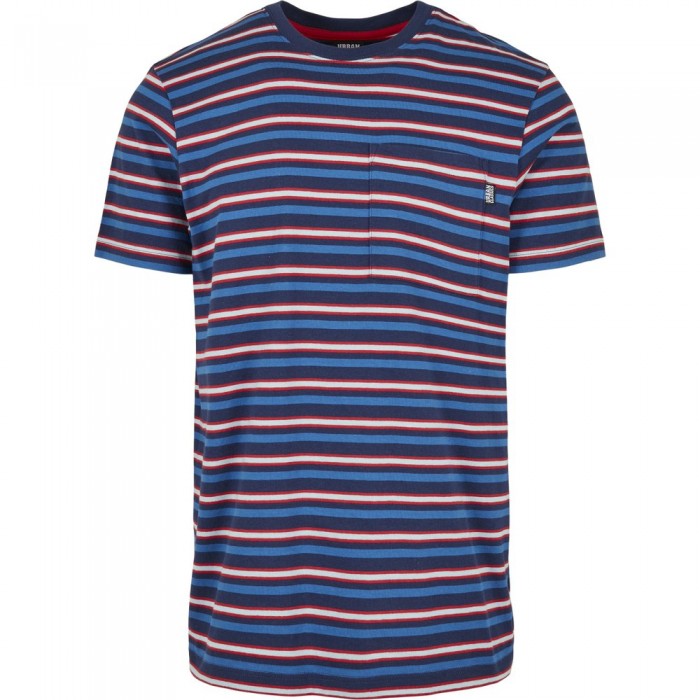 [해외]URBAN CLASSICS 티셔츠 빠른 스트라이프 포켓 138559259 Dark Blue / Red