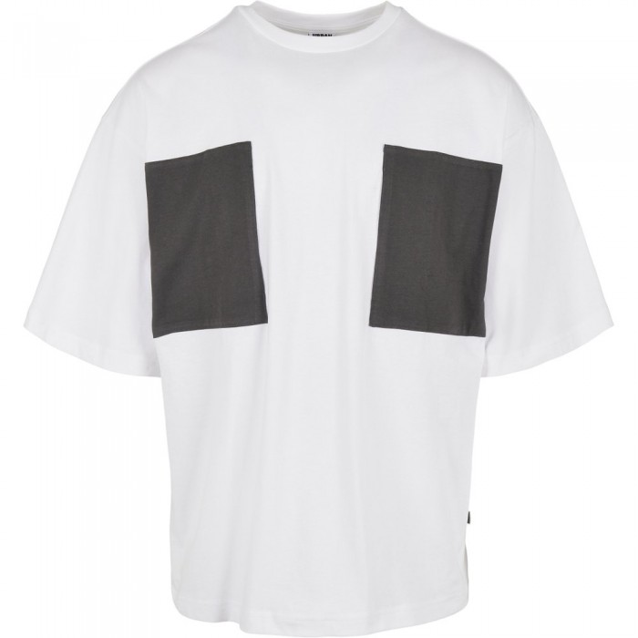 [해외]URBAN CLASSICS 티셔츠 큰 더블 포켓 138559403 White / Dark Gray
