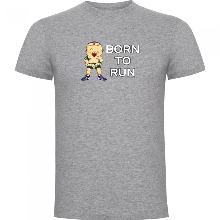 [해외]KRUSKIS Born To Run 반팔 티셔츠 6139291781 Heather Grey