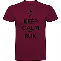 [해외]KRUSKIS Keep Calm And Run 반팔 티셔츠 6139292447 Dark Red