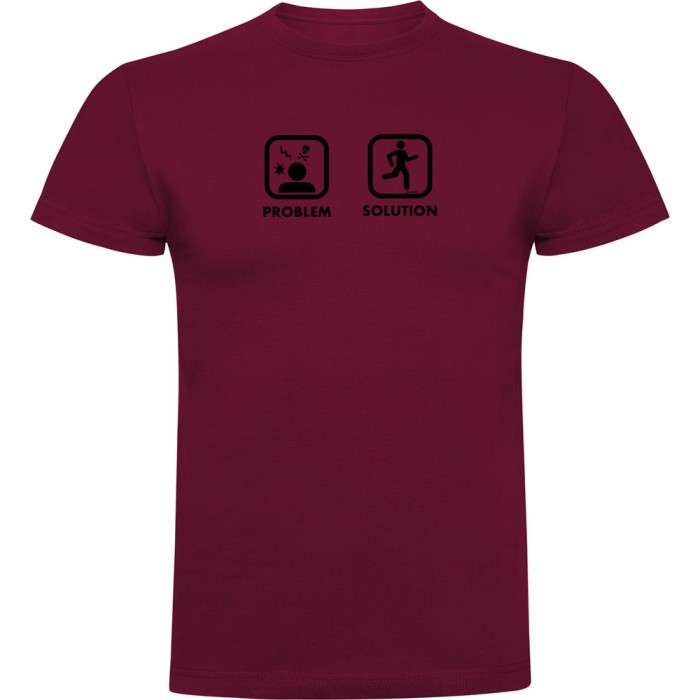 [해외]KRUSKIS 프로blem 솔루션 Run 반팔 티셔츠 6139292679 Dark Red