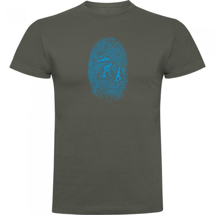 [해외]KRUSKIS Triathlon Fingerprint 반팔 티셔츠 6139293202 Dark Army Green