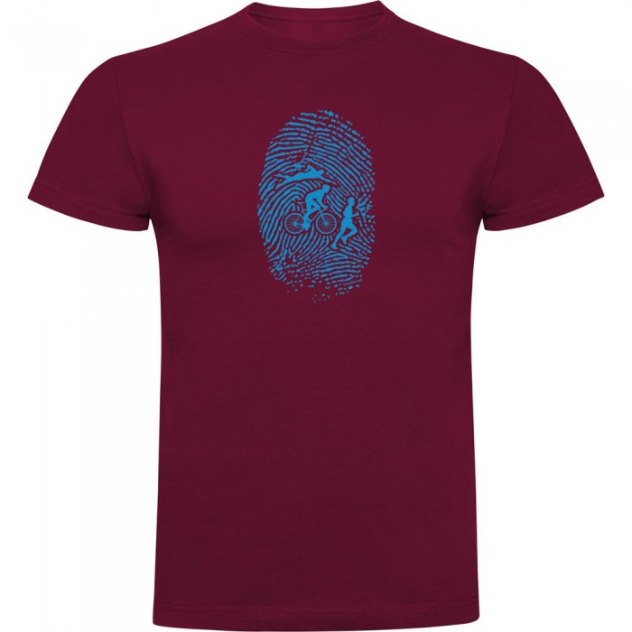 [해외]KRUSKIS Triathlon Fingerprint 반팔 티셔츠 6139293203 Dark Red