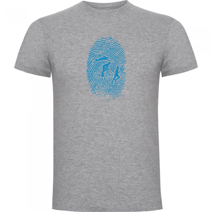 [해외]KRUSKIS Triathlon Fingerprint 반팔 티셔츠 6139293205 Heather Grey