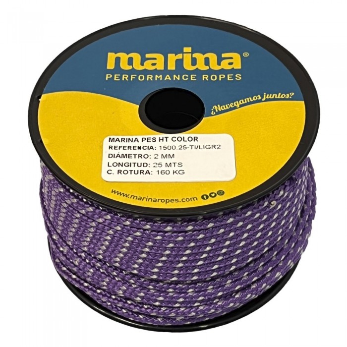 [해외]MARINA PERFORMANCE ROPES 이중 꼰 로프 Marina Pes HT Color 25 m 10139175286 Lilacc / Grey