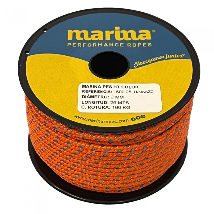 [해외]MARINA PERFORMANCE ROPES 이중 꼰 로프 Marina Pes HT Color 25 m 10139175294 Orange / Blue