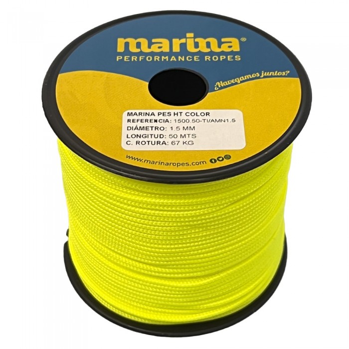 [해외]MARINA PERFORMANCE ROPES 이중 꼰 로프 Marina Pes HT Color 50 m 10139175309 Neon Yellow