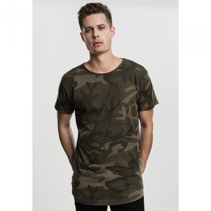 [해외]URBAN CLASSICS 멜란지 티셔츠 모양 138558989 Camouflage Green