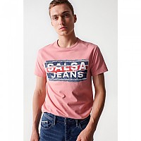 [해외]SALSA JEANS Slim Branding Effect 반팔 티셔츠 139015259 Candy Pink