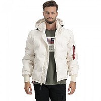 [해외]알파 인더스트리 Logo Puffer 봄버 자켓 138947359 Jet Stream White