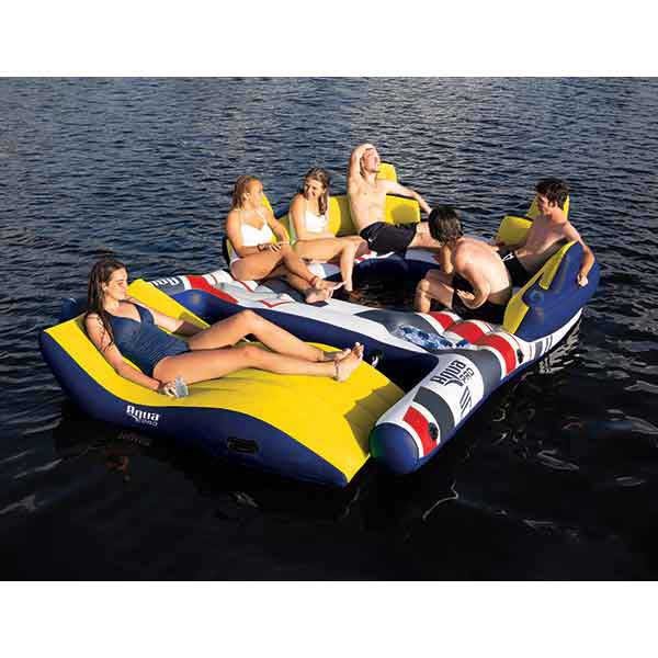 [해외]AGUAPRO 견인 가능한 부유물 Giant Party Raft 14139221546 Yellow / White / Blue