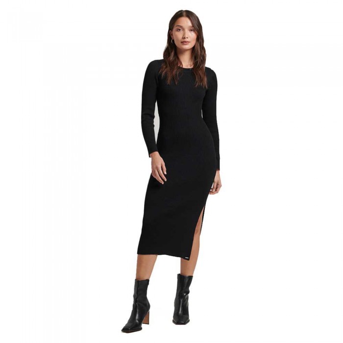 [해외]슈퍼드라이 Studios Fine Midi Dress Dress Black
