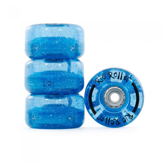 [해외]RIO ROLLER 바퀴 라이트 Up 4 Units 14137860614 Blue Glitter