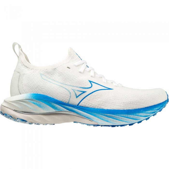 [해외]미즈노 Wave Neo Wind Running Shoes 6138858839 Undyed White / Peace Blue