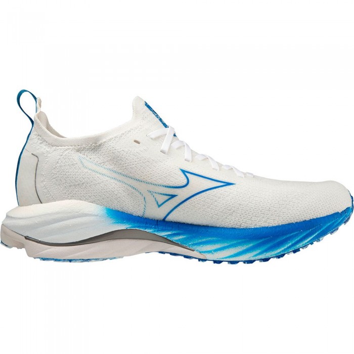 [해외]미즈노 Wave Neo Wind Running Shoes 6138858838 Undyed White / Peace Blue