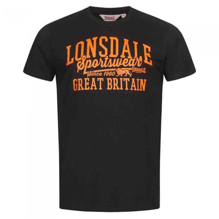 [해외]LONSDALE Dervaig Short Sleeve T-Shirt 7139293697 Black / Orange