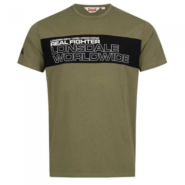 [해외]LONSDALE Otterston Short Sleeve T-Shirt 7139293724 Olive / Black / White