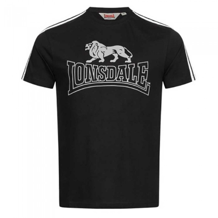 [해외]LONSDALE Piershill Short Sleeve T-Shirt 7139293726 Black / White / Grey