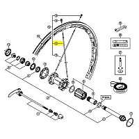 [해외]시마노 RS81 C35 CL Rear Right 스포크 1137552082 Black