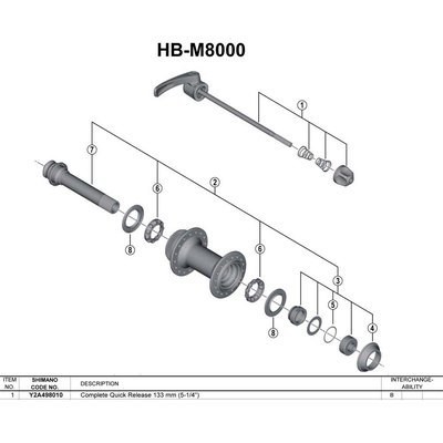 [해외]시마노 Deore XT M8000 프론트 퀵 릴리스 1137973899 Black