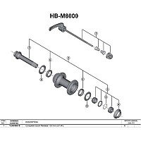 [해외]시마노 Deore XT M8000 프론트 퀵 릴리스 1137973899 Black