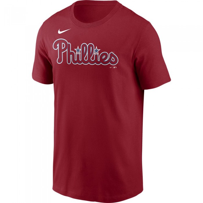 [해외]나이키 MLB Philadelphia Phillies Wordmark Short Sleeve Crew Neck T-Shirt Sport Red