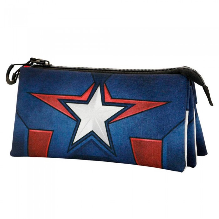 [해외]KARACTERMANIA 캡틴 아메리카 트리플 포켓 필통 Marvel 14139347057 Multicolour