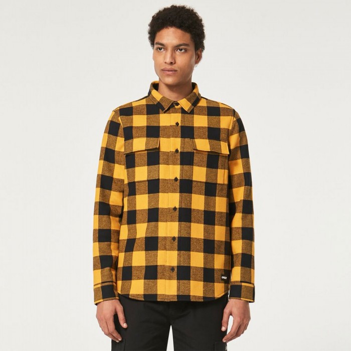 [해외]오클리 APPAREL Bear Cozy Flannel 긴팔 셔츠 139050744 Amber Yellow / Black Check